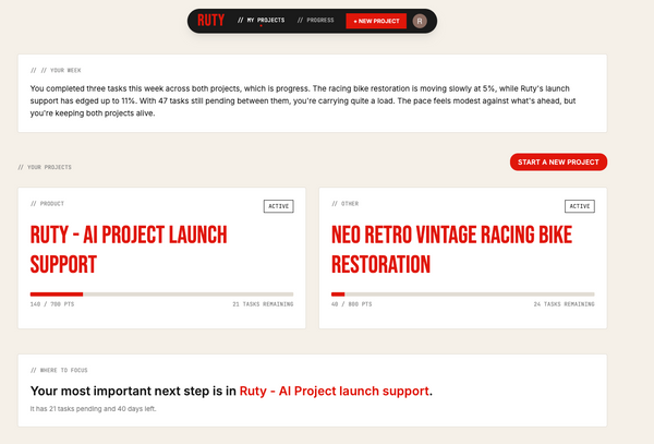 Building Ruty: A Project Manager for People Who Don't Know Where to Start