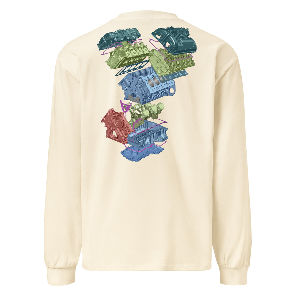 V8 heart - Long sleeve heavyweight t-shirt